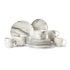 American Atelier Piper Round Dinnerware Set - 16-Piece Stoneware