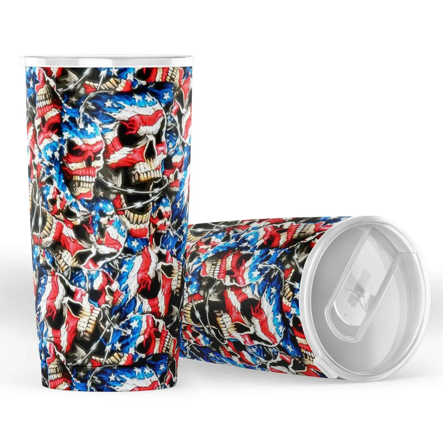 American Barbwire Skulls