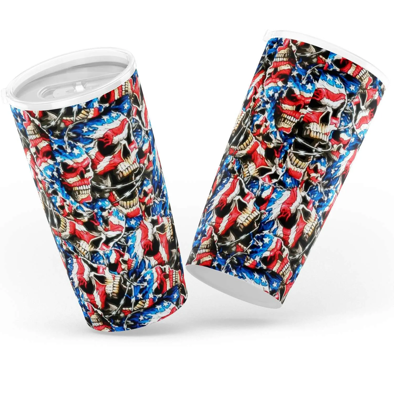 American Barbwire Skulls