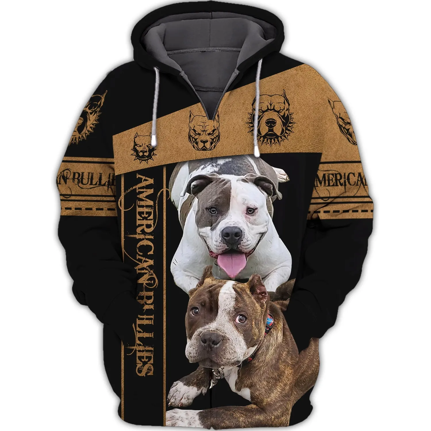 American Bullies - 3D Zipper hoodie 1360 - Nvc97