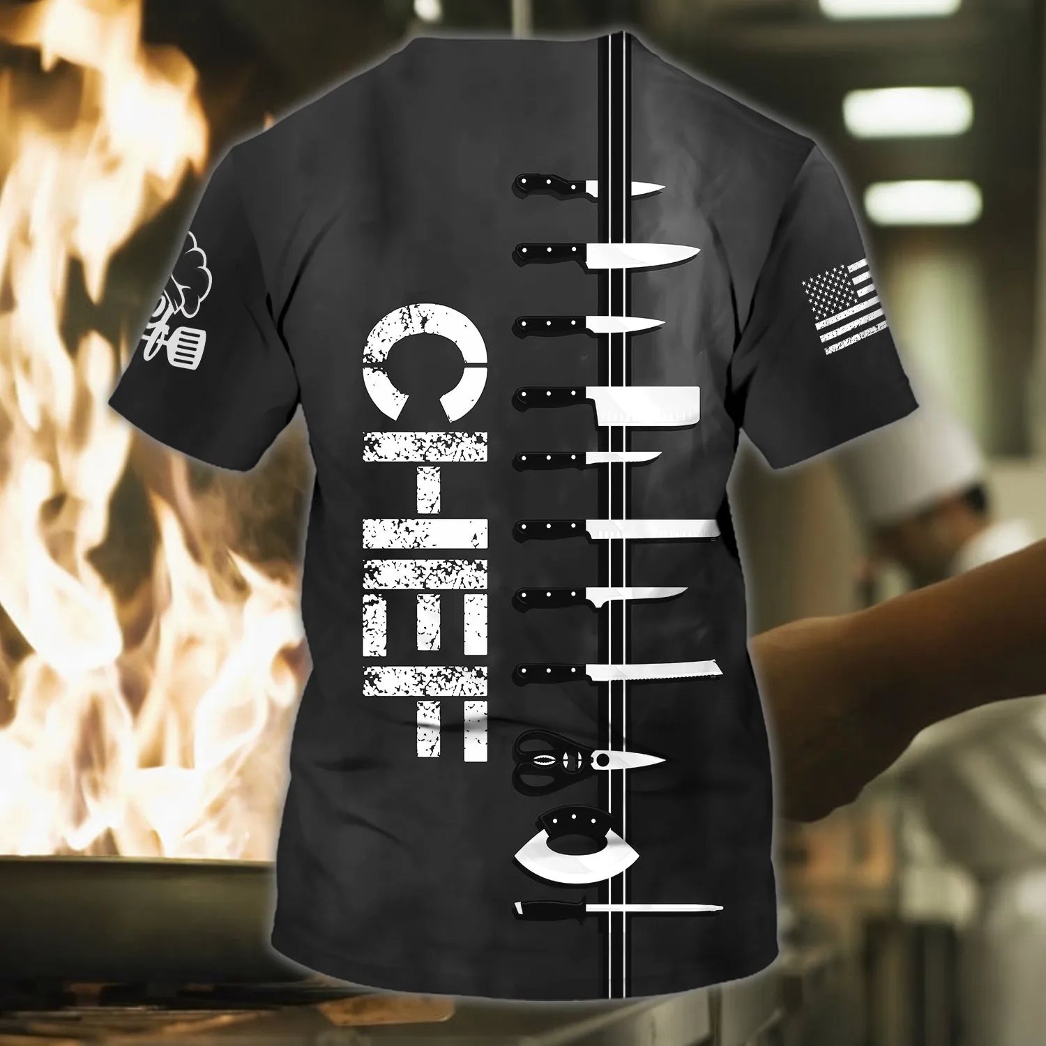 American Chef- Personalized Name 3D Tshirt - HN95