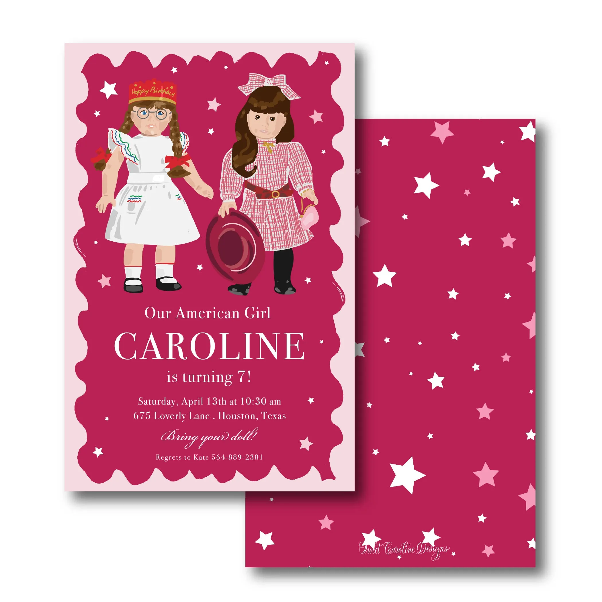 American Doll Border Invitation