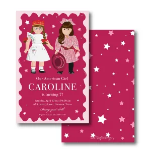 American Doll Border Invitation