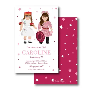 American Doll Invitation