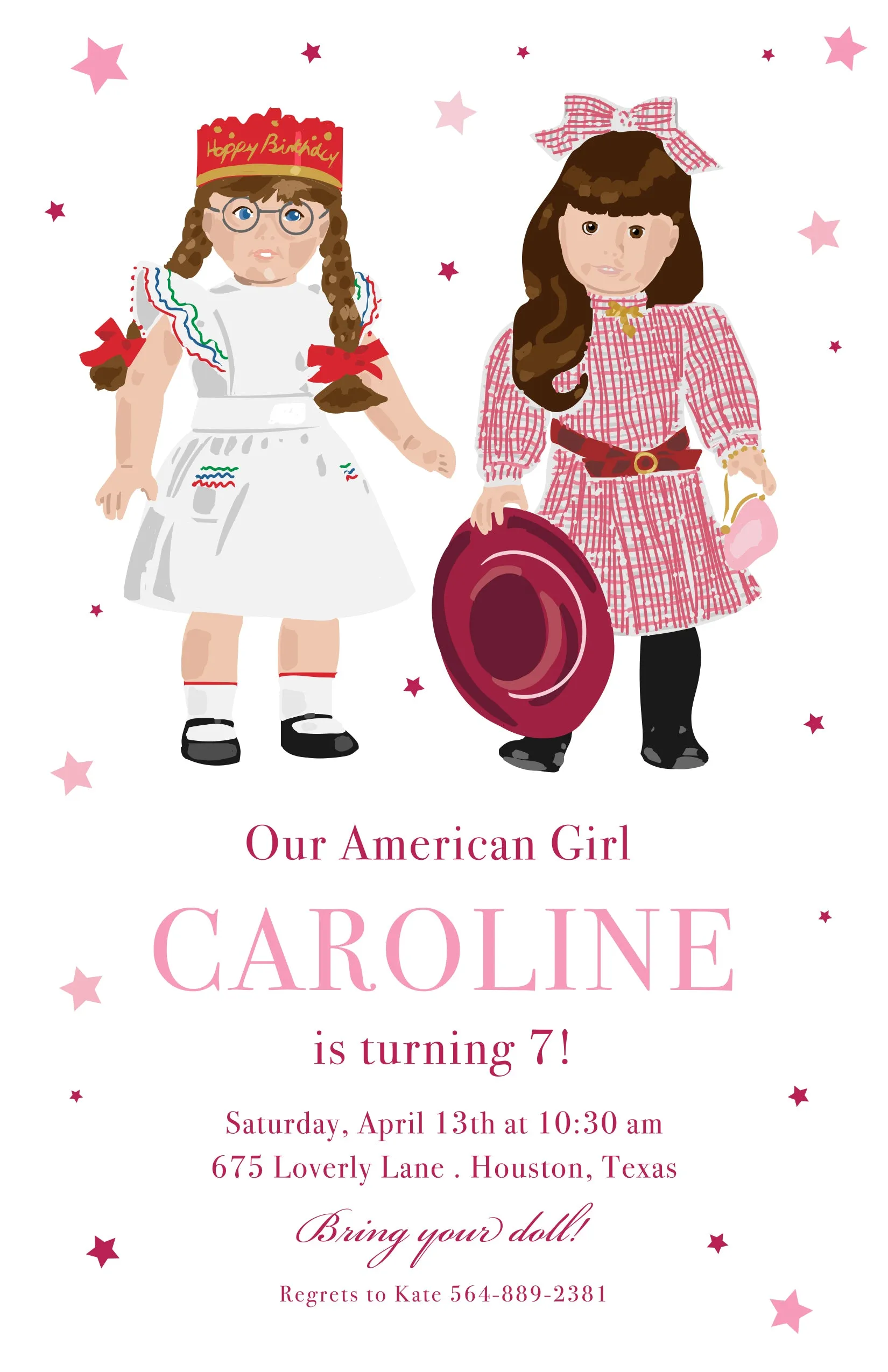 American Doll Invitation