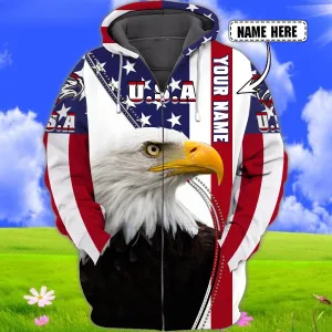 American Eagle Flag Personalized Name DT69-CT-1110 2