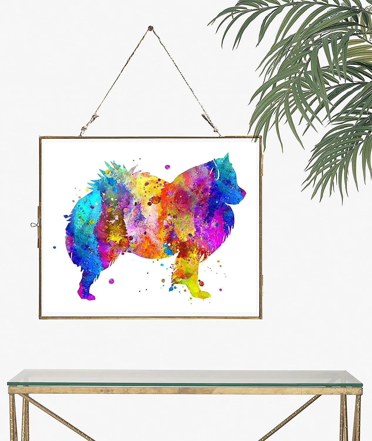 American Eskimo Dog Watercolor Art Print - Unframed
