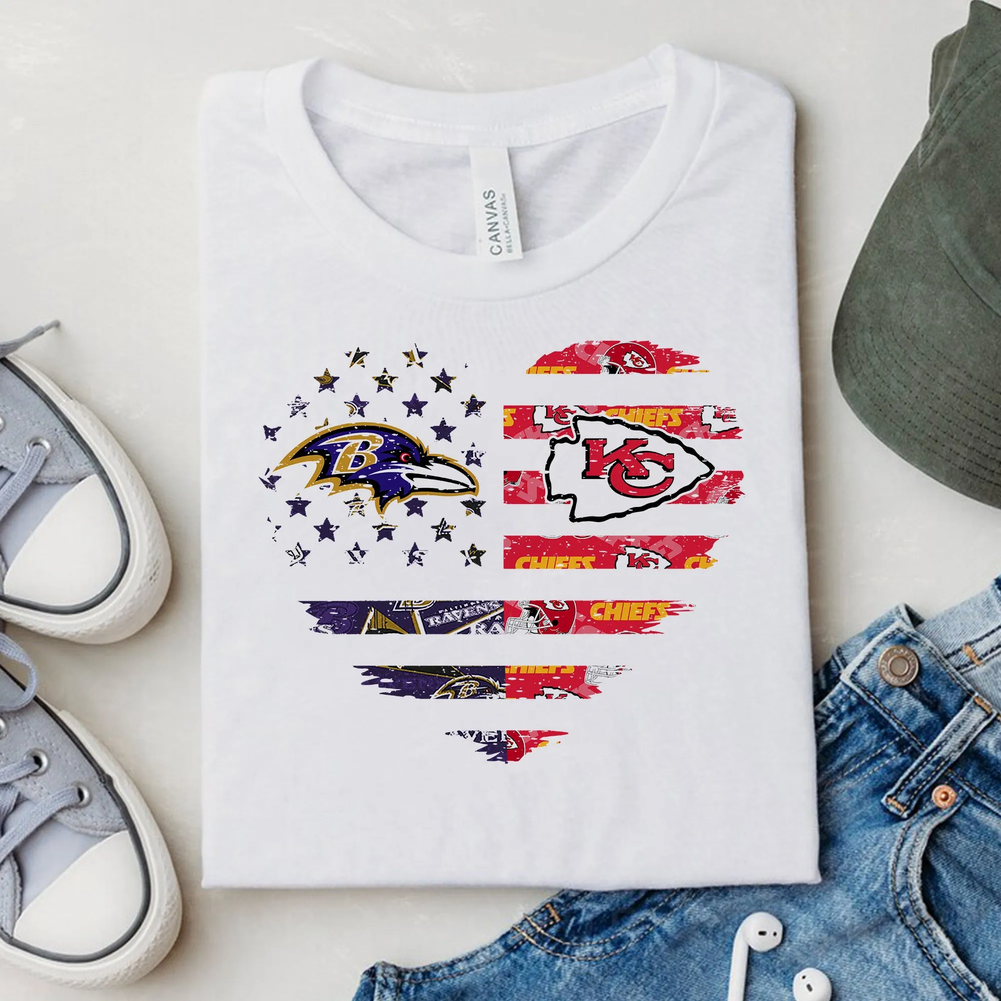 American Flag Heart Shirt - BTMRV, KSCC