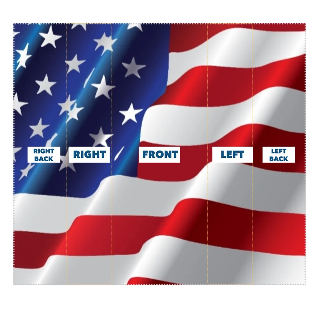 American Flag in the Wind Neck Gaiter/Face Mask
