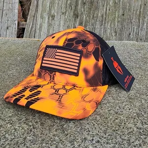 American Flag Leather Patch Hat