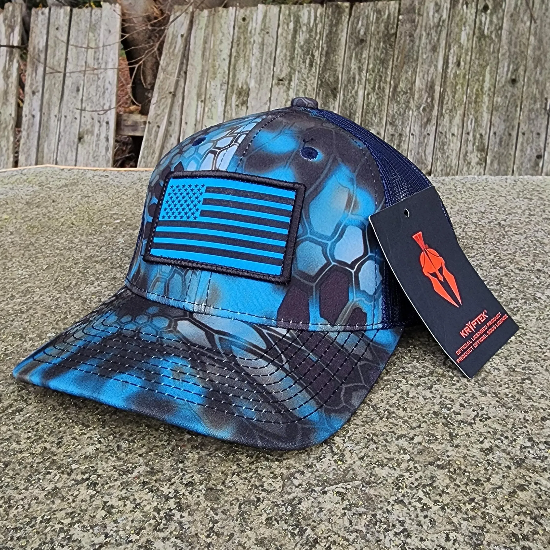 American Flag Leather Patch Hat