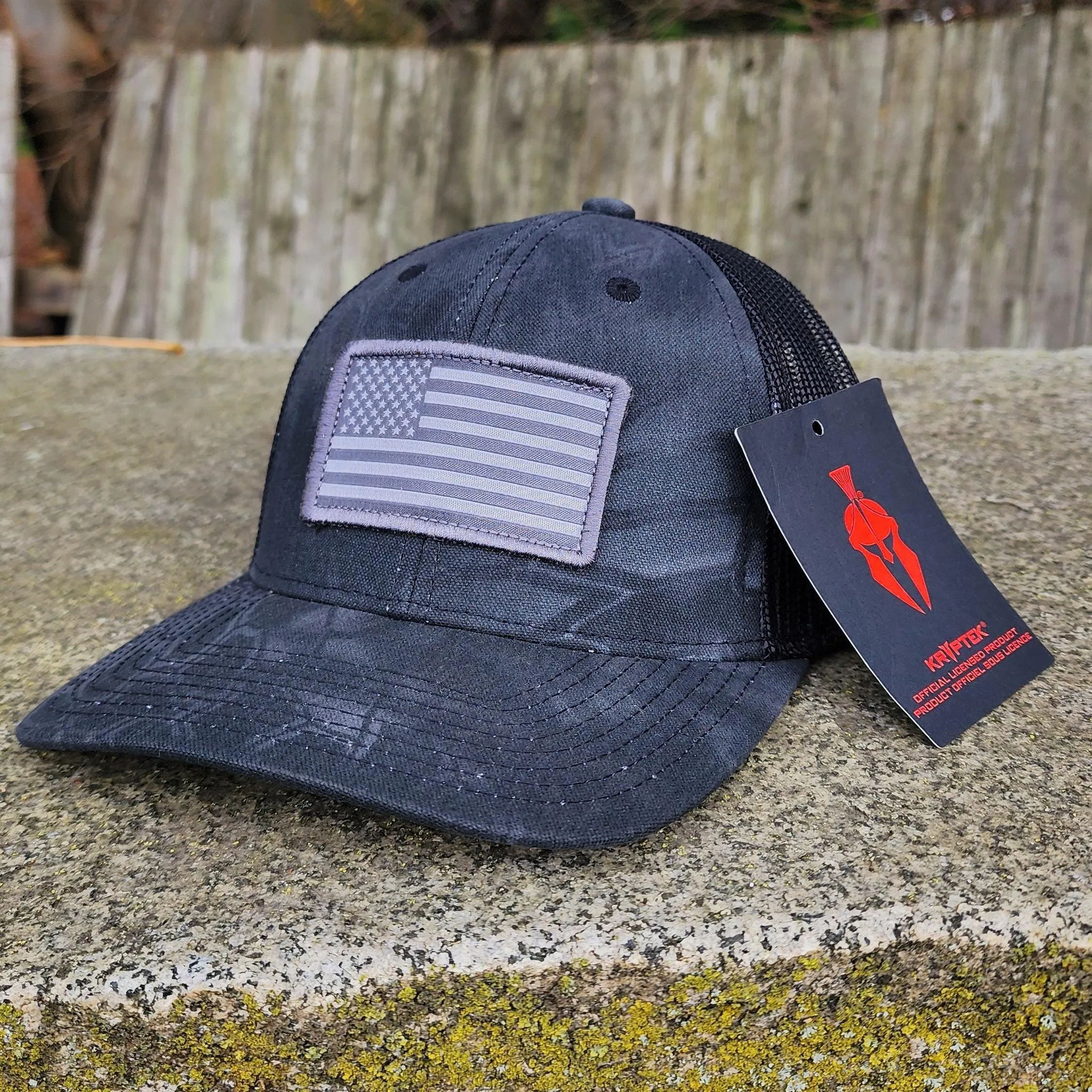 American Flag Leather Patch Hat