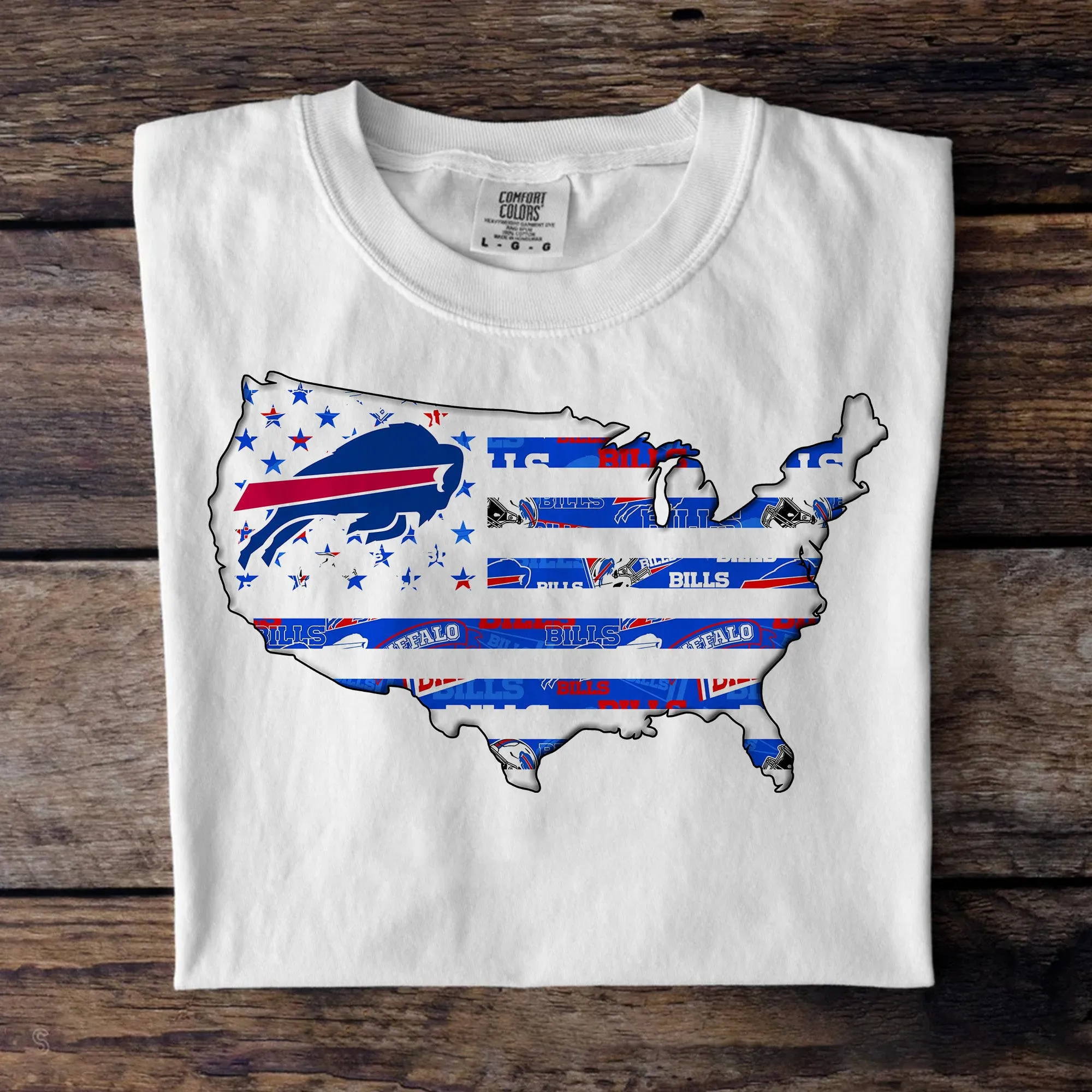American Flag Map Shirt - BFLB