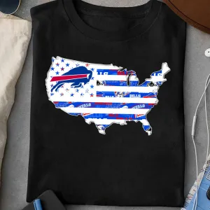 American Flag Map Shirt - BFLB