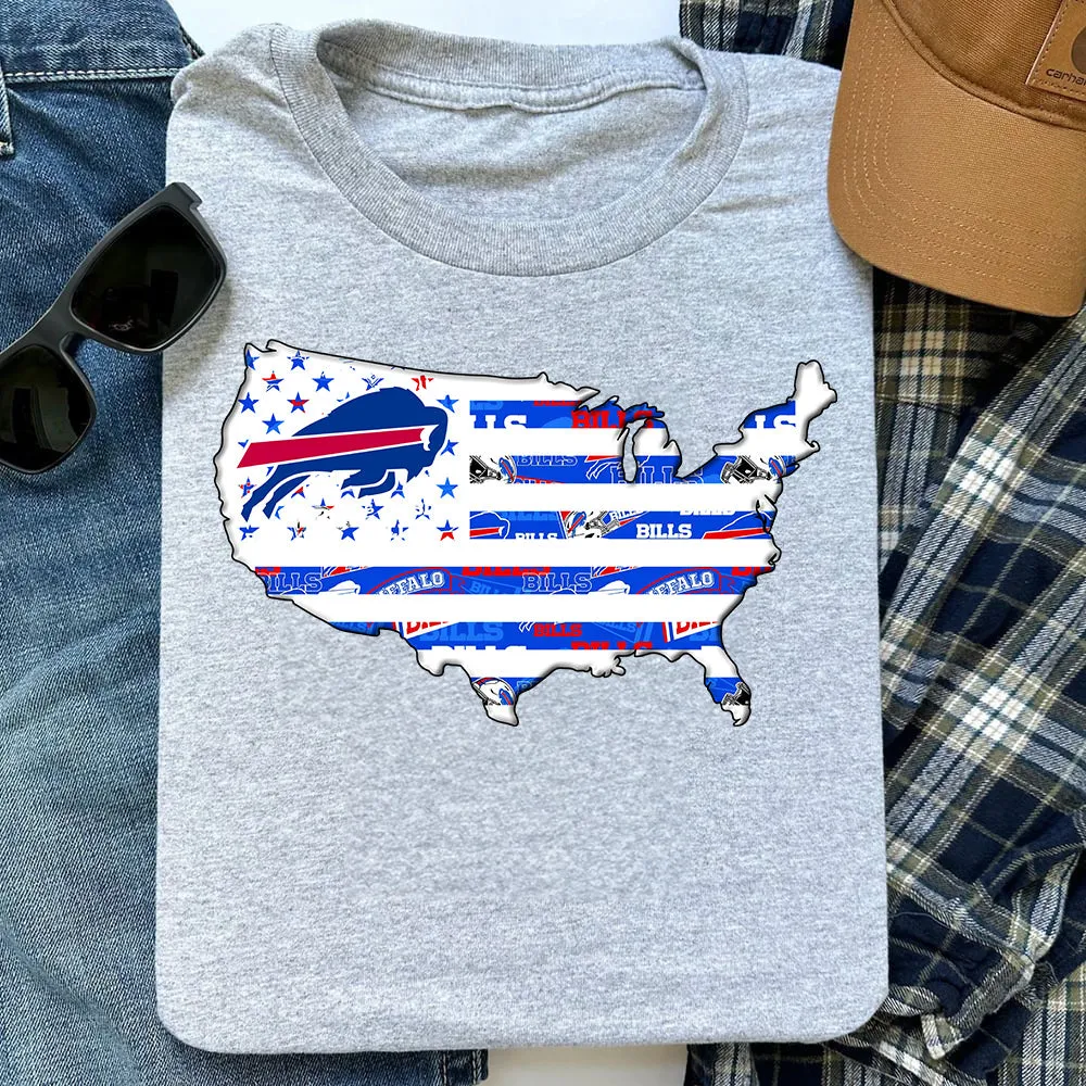 American Flag Map Shirt - BFLB