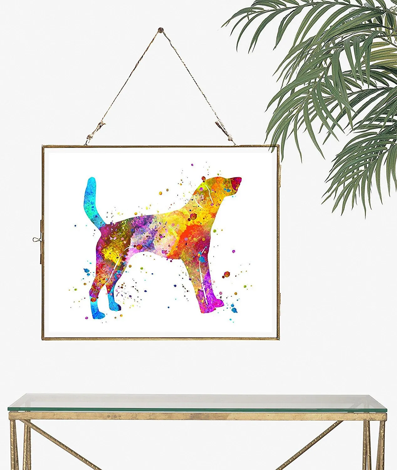 American Foxhound Watercolor Art Print - Unframed