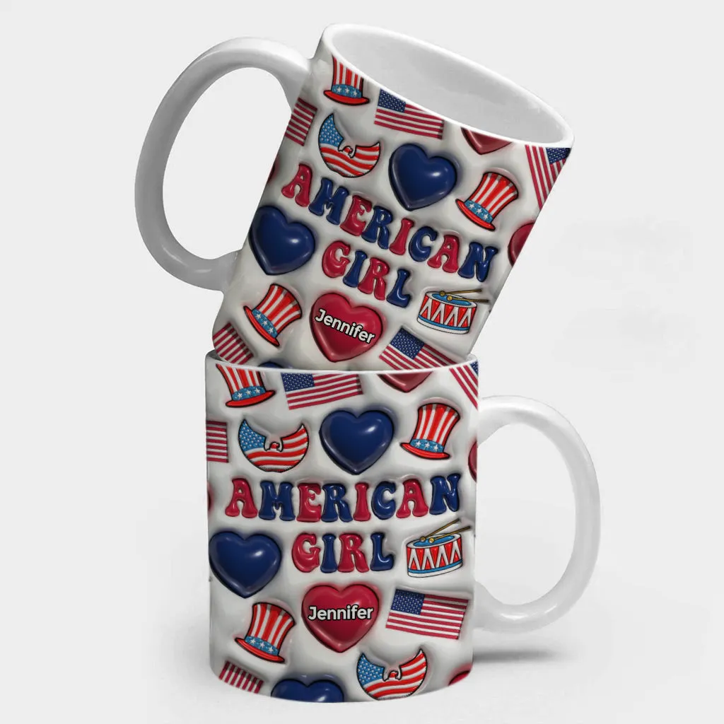 American Girl Coffee Mug Cup With Custom Your Name