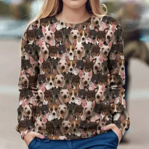 American Hairless Terrier - Full Face - Premium Sweatshirt