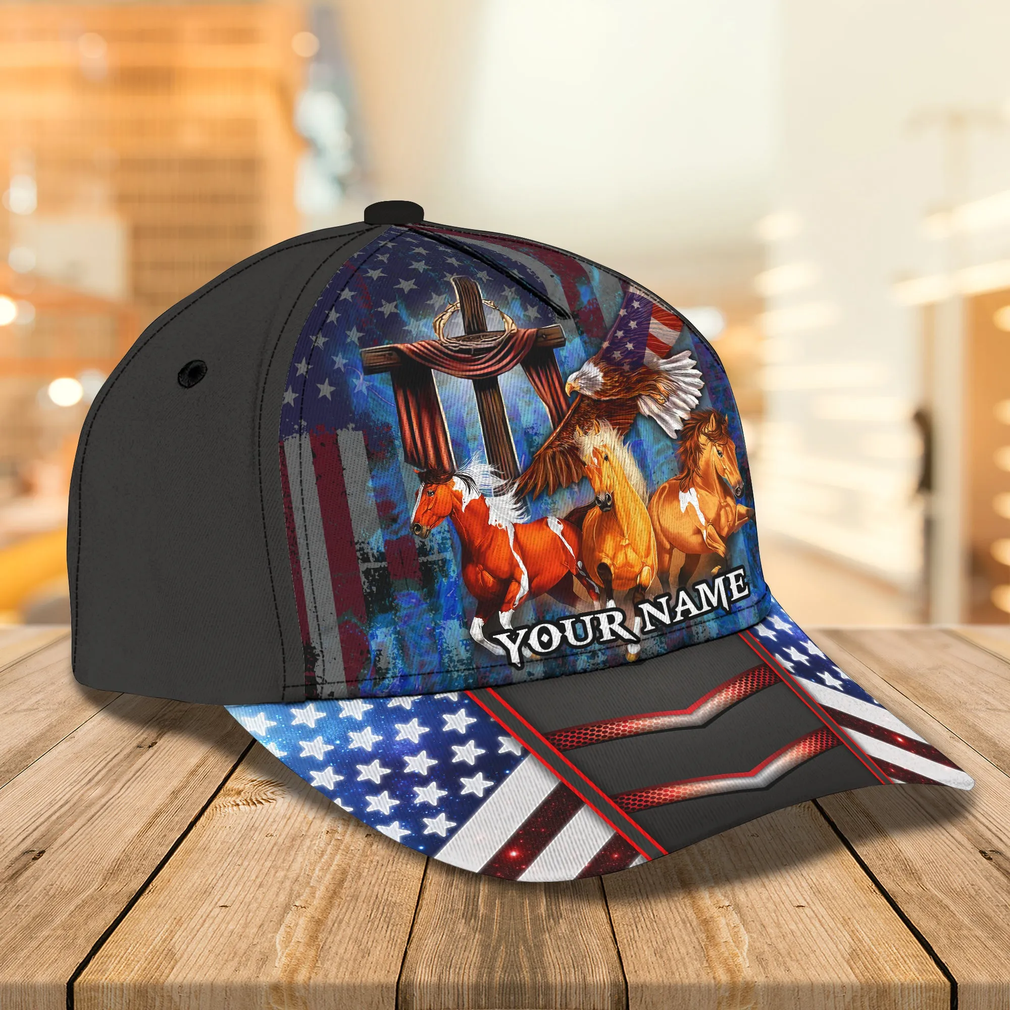 American Horse - Personalized Name Cap - Tra96