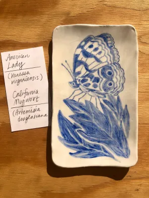 American Lady Butterfly Plate