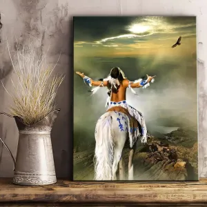 American Native Warrior Eagle  3D Canvas 1 - NVC97