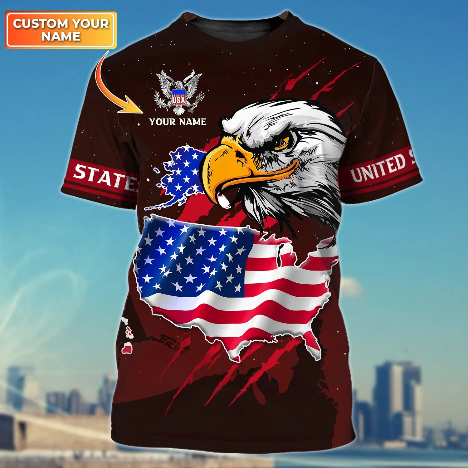 American Pride Eagle 3D Tshirt 13  NBTT