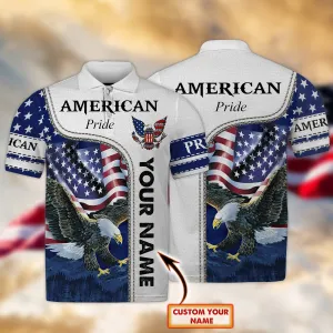 American Pride  - Personalized Name 3D Polo Shirt02 - ATM2K