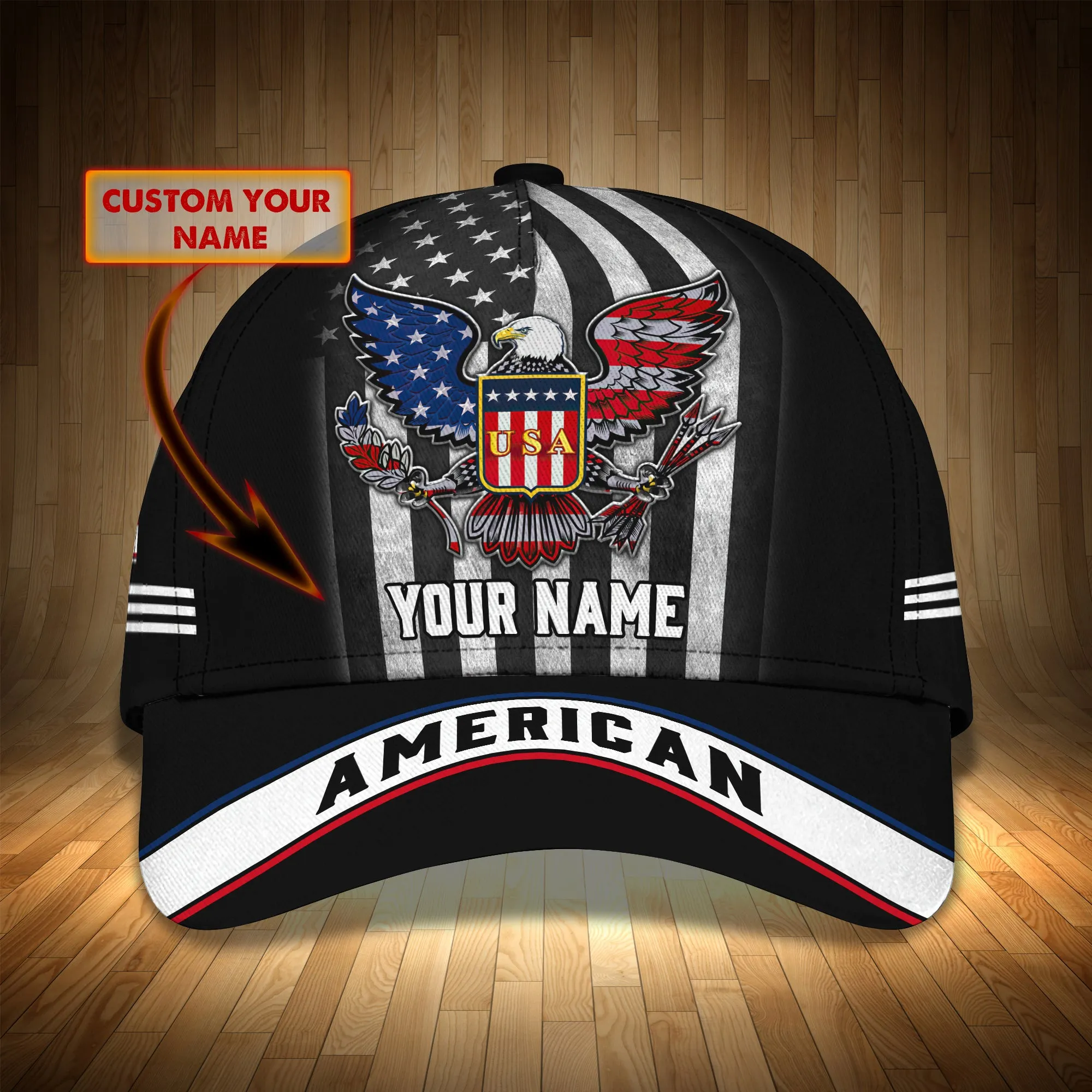 American Pride - Personalized Name Cap-55- LTA98
