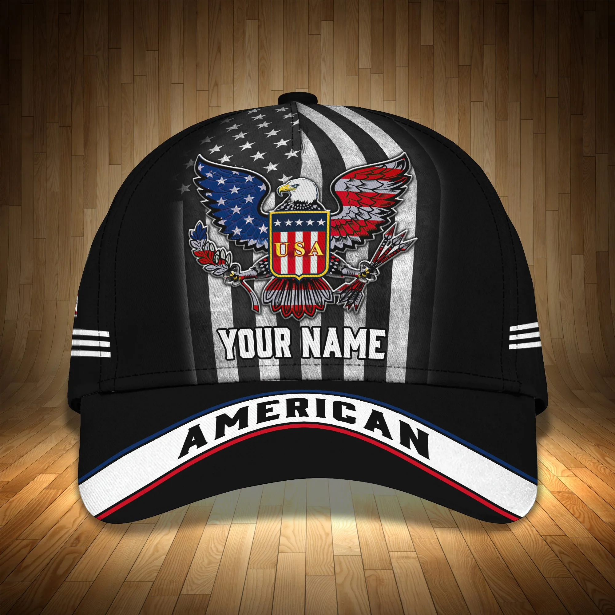 American Pride - Personalized Name Cap-55- LTA98