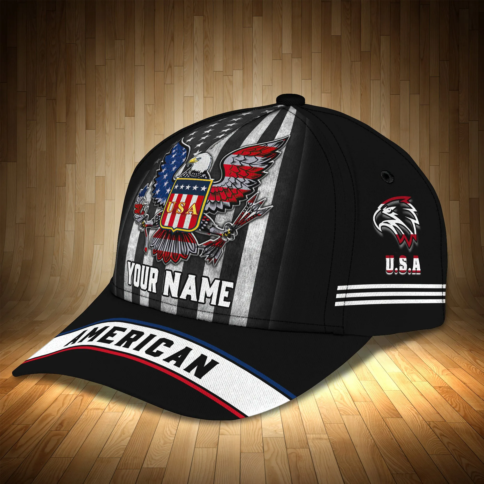 American Pride - Personalized Name Cap-55- LTA98