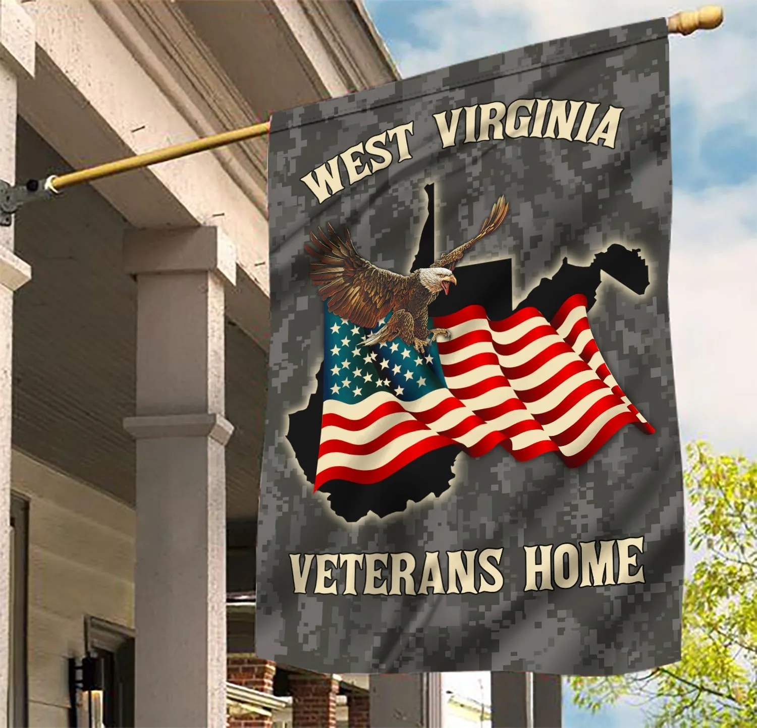 American Pride, Veteran Home 3D Flag, Nsd99