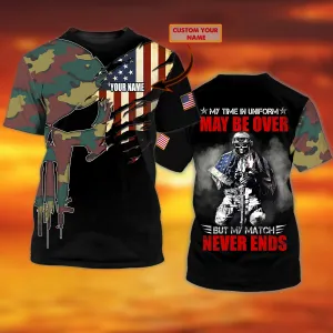 American Veteran - Personalized Name 3D Tshirt - HN95