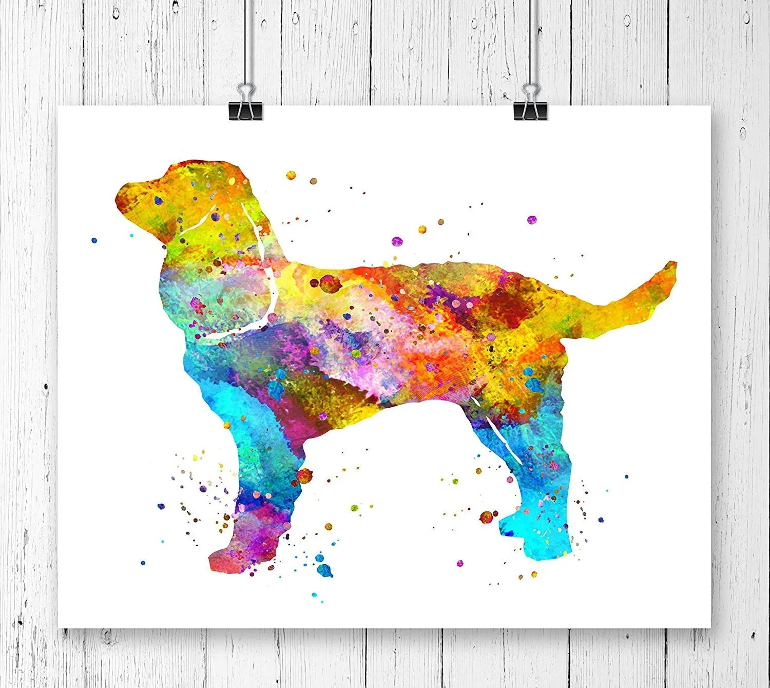 American Water Spaniel Watercolor Art Print - Unframed