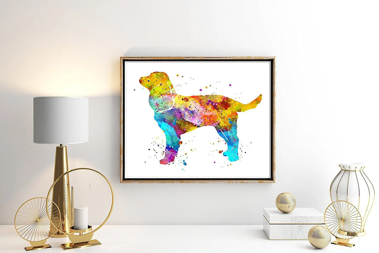 American Water Spaniel Watercolor Art Print - Unframed