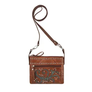 American West Trail Rider Collection: Crossbody Hip Turquoise Scroll