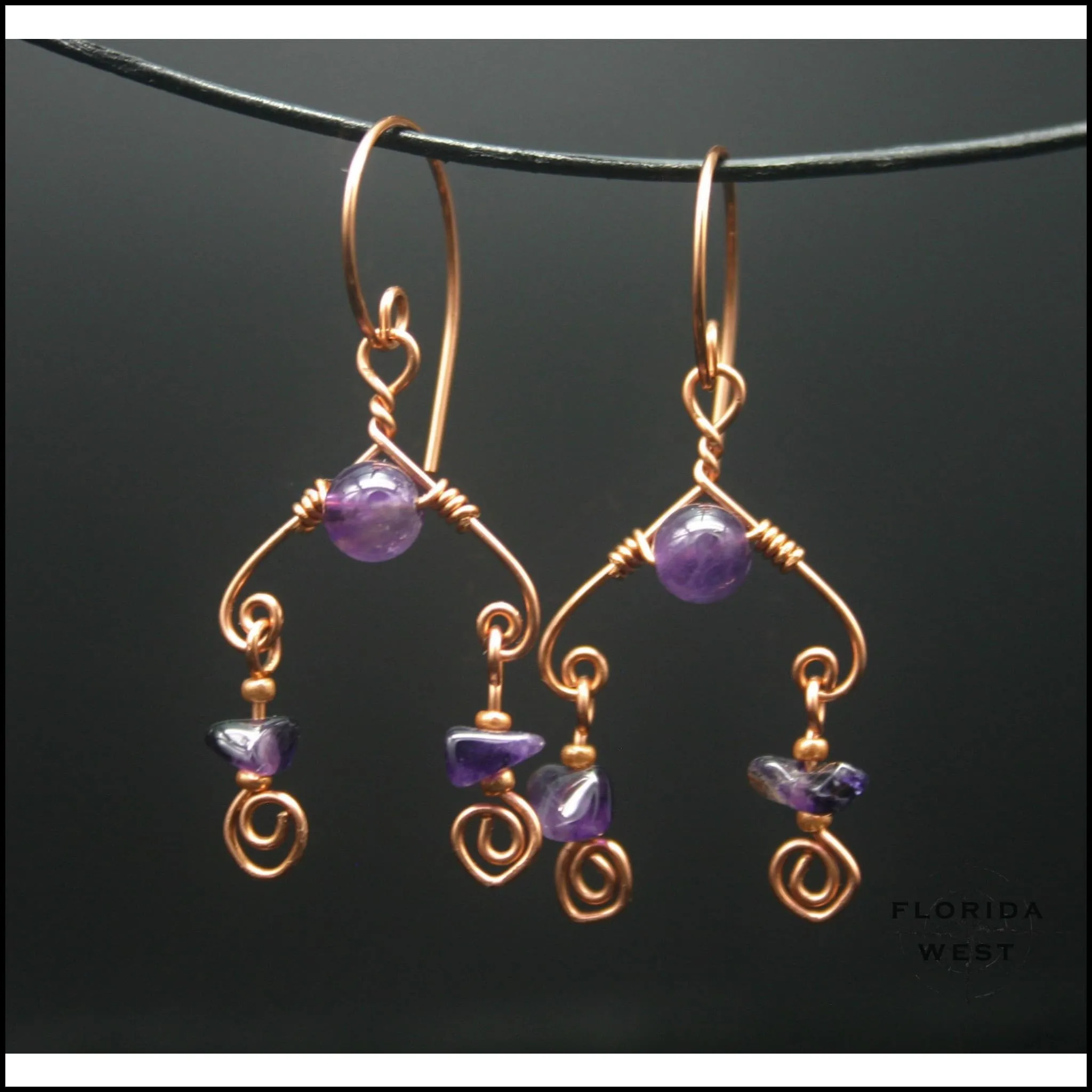 Amethyst Chandelier Earrings