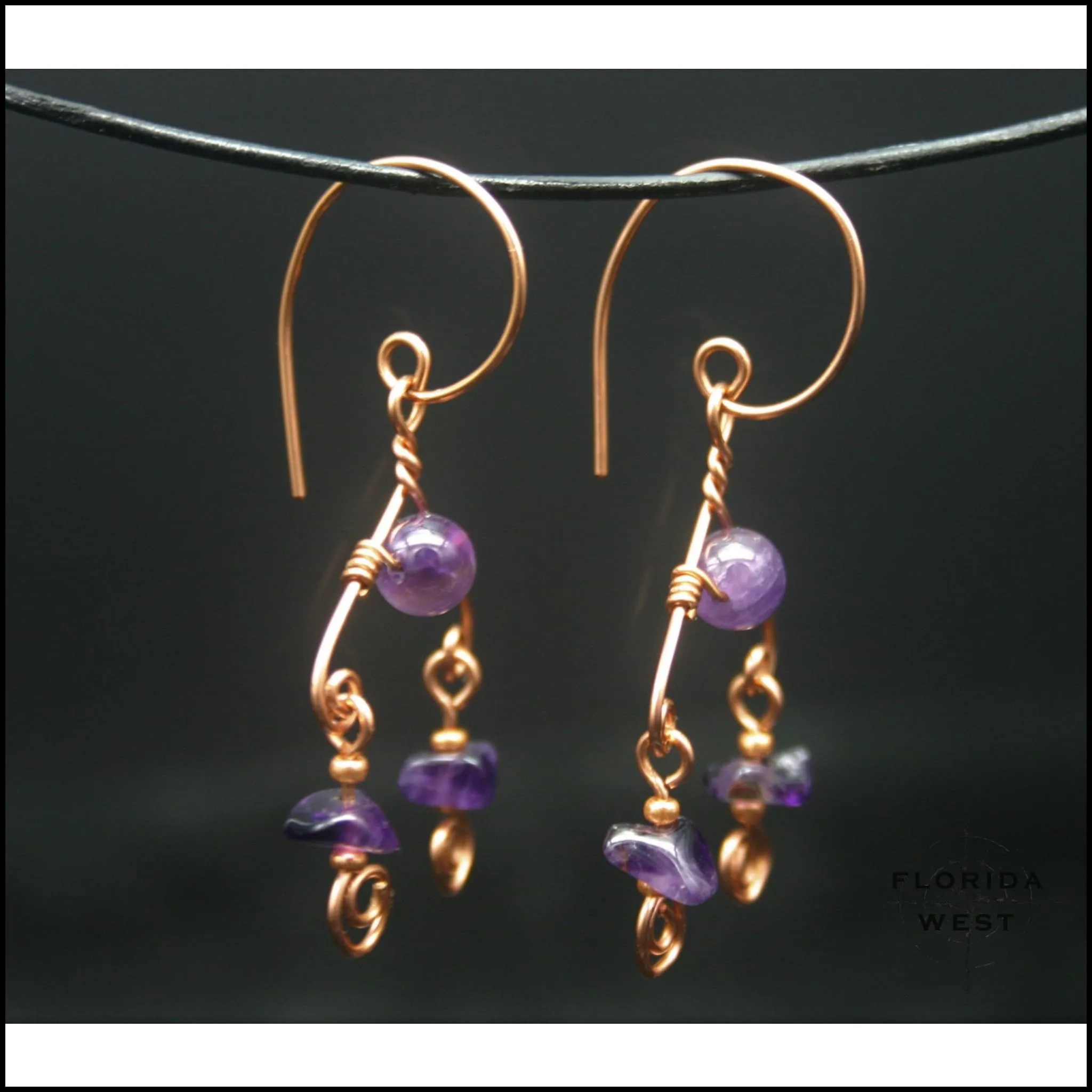 Amethyst Chandelier Earrings