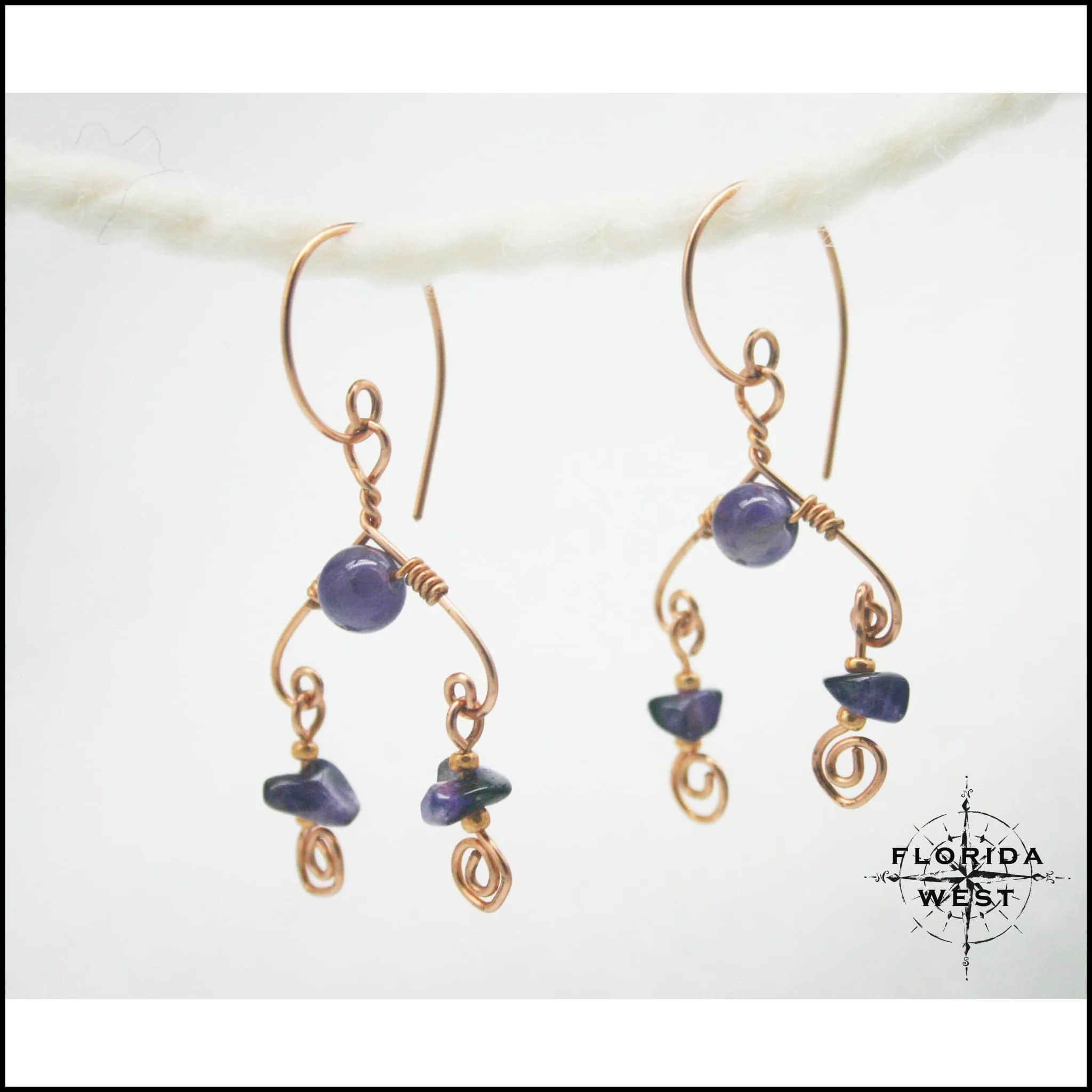 Amethyst Chandelier Earrings