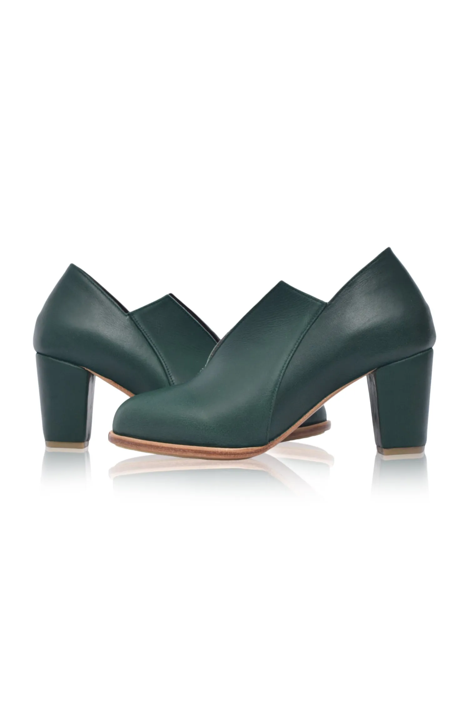Ange Leather Heel Bootie