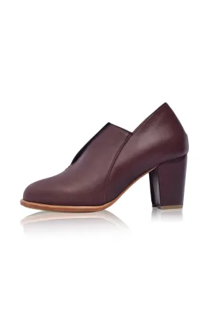 Ange Leather Heel Bootie