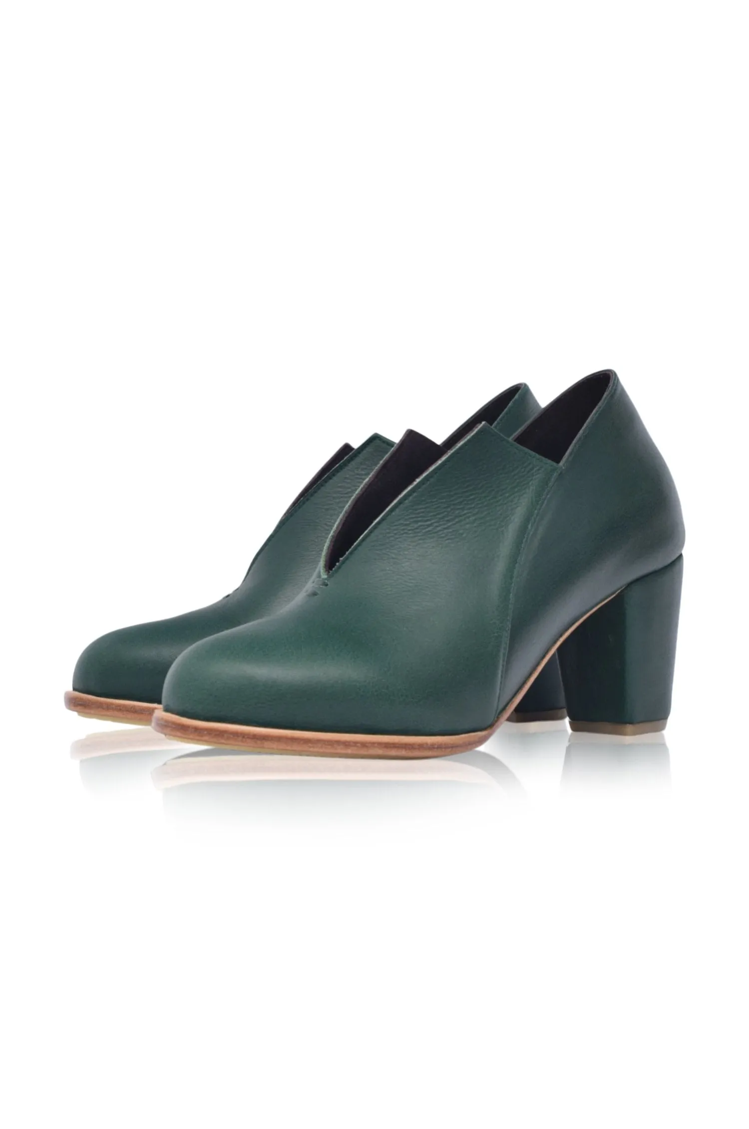 Ange Leather Heel Bootie