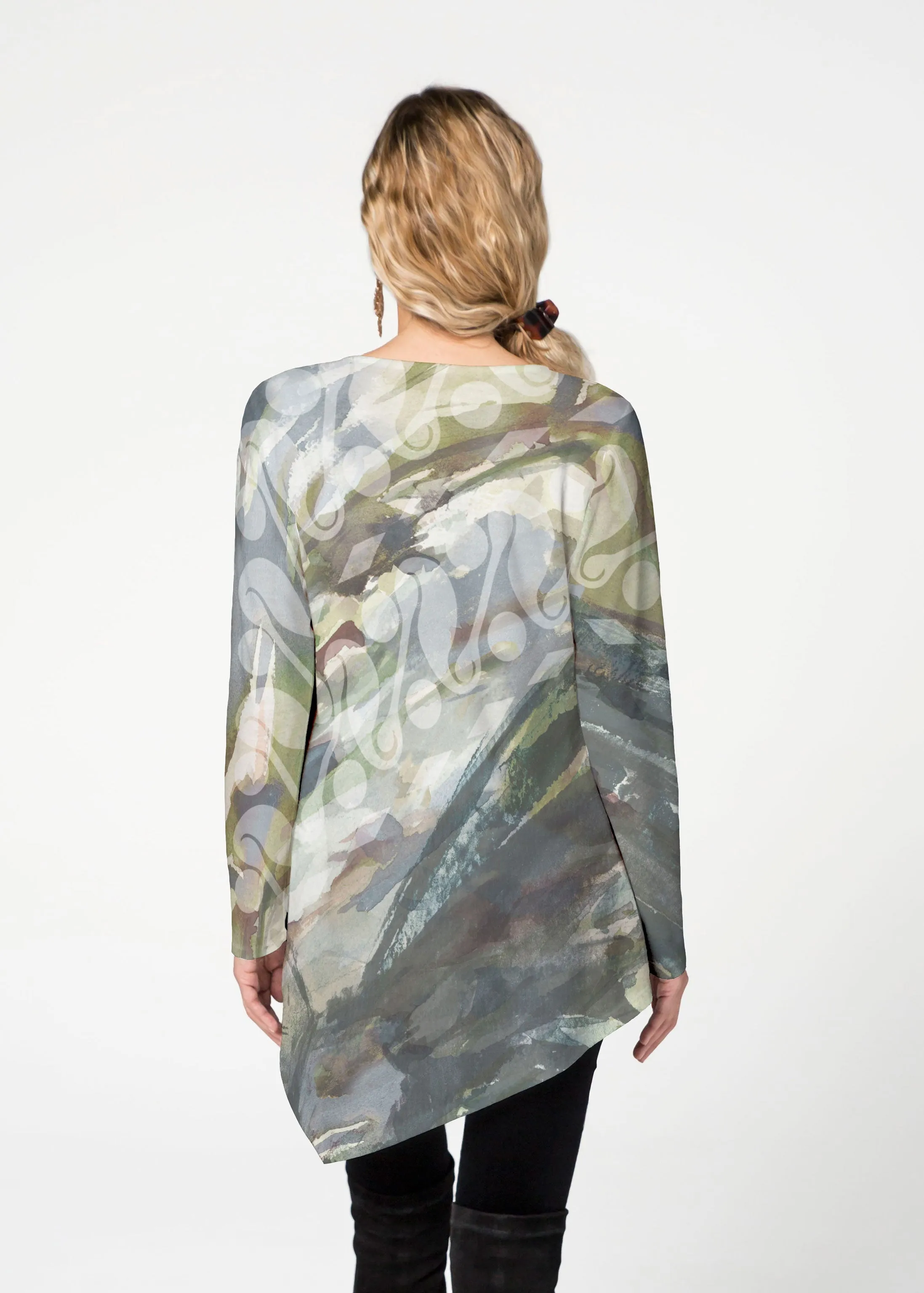 Annaleise (15055) ~ Asymmetrical French Terry Tunic