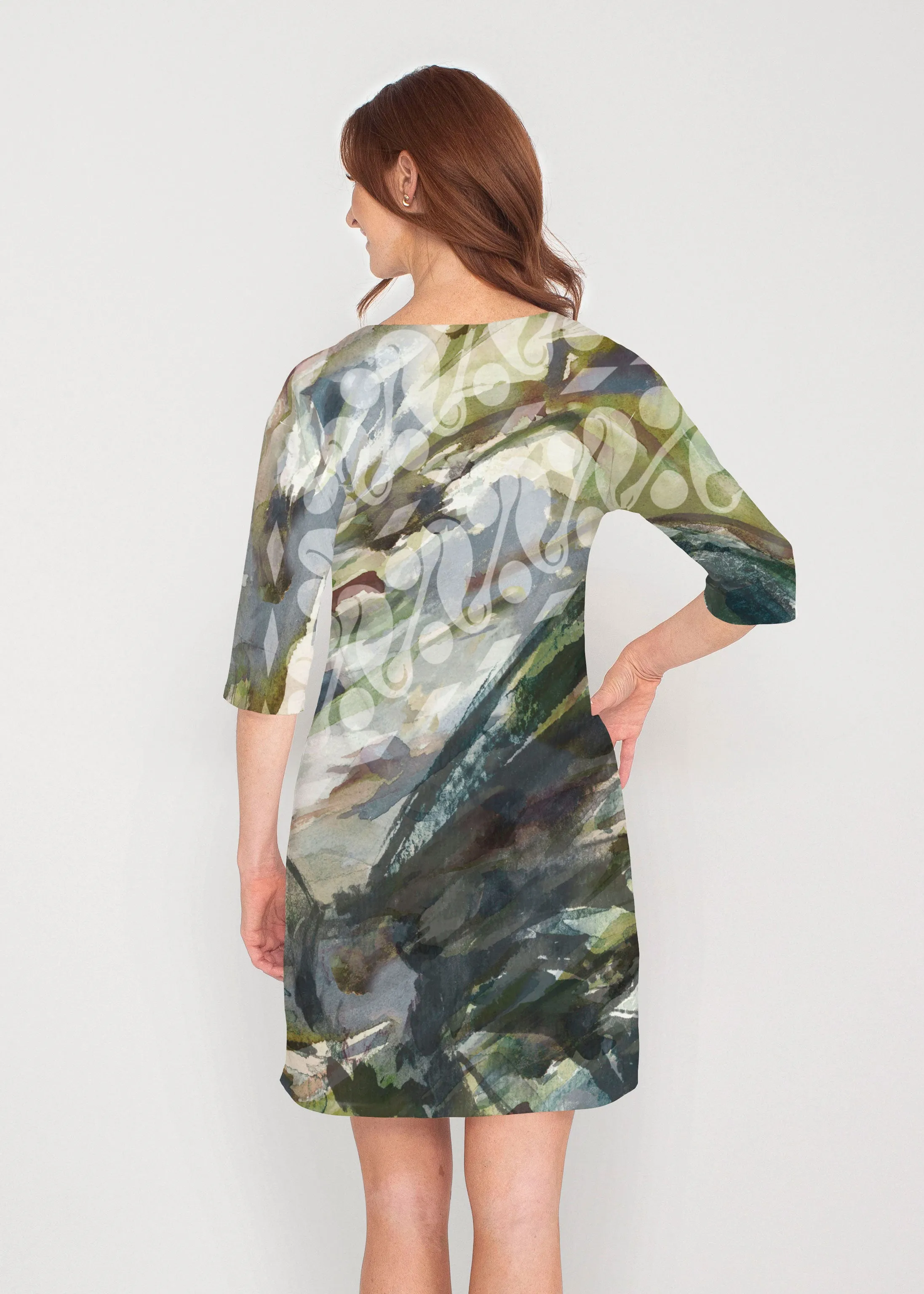 Annaleise (15055) ~ Lucy 3/4 Sleeve V-Neck Dress