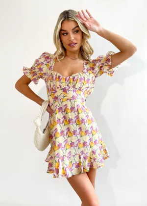 Another Moment Dress - Lemon Floral