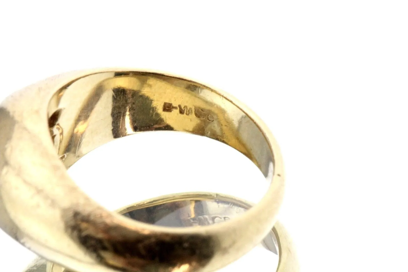 Antique 14K Gold Diamond Gypsy Ring by Weinrich Bros