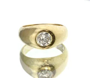 Antique 14K Gold Diamond Gypsy Ring by Weinrich Bros