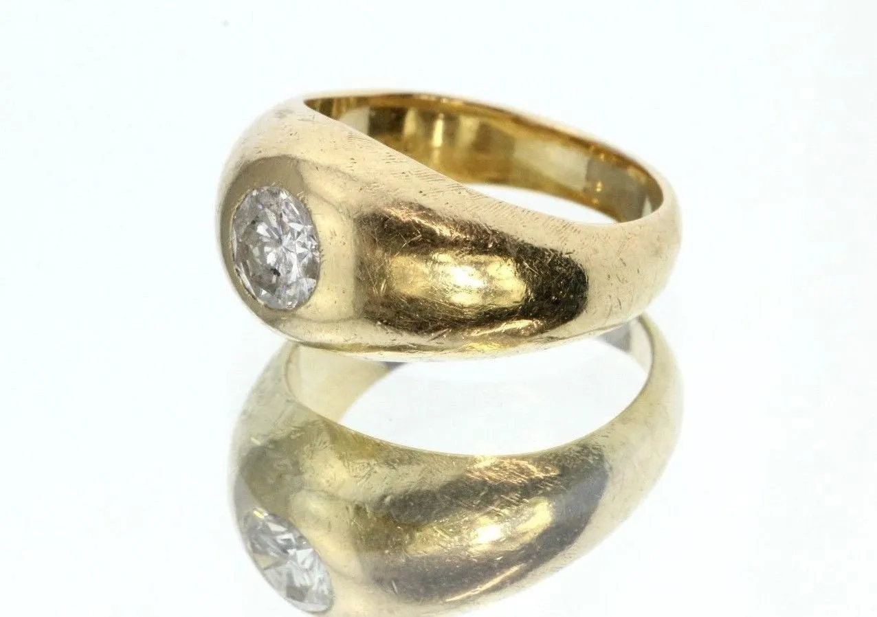 Antique 14K Gold Diamond Gypsy Ring by Weinrich Bros