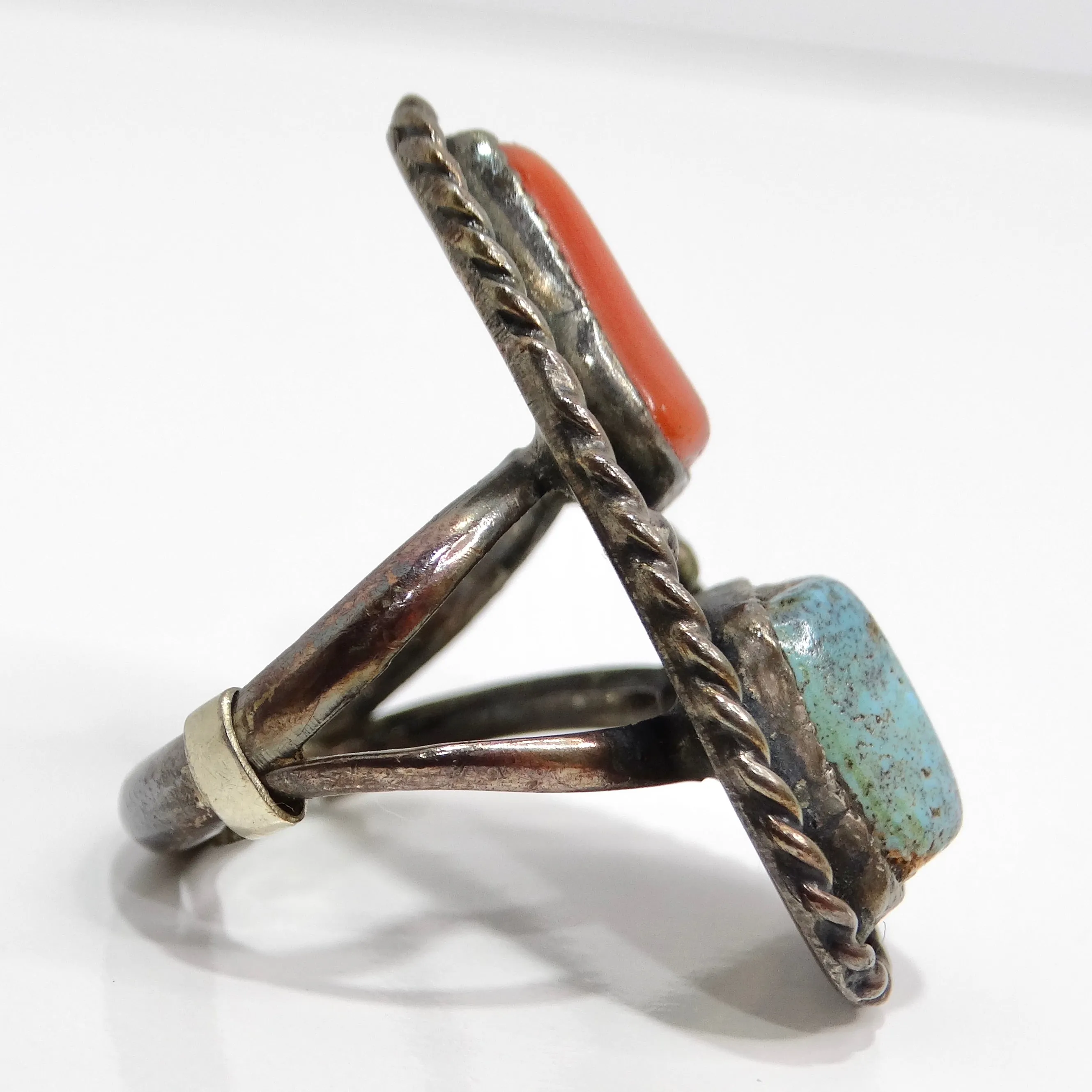 Antique Native American Turquoise Silver Ring