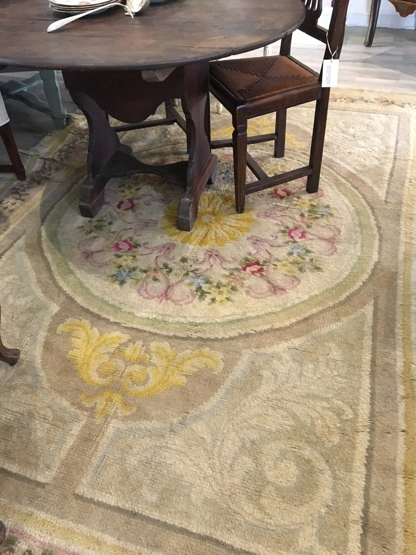Antique Savonnerie Carpet, France, Late 19th Century