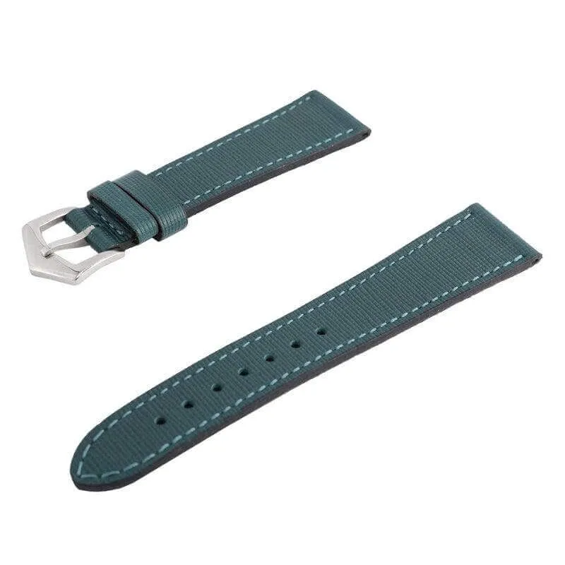 Apple Watch Leather Band ™ Green Saffiano Tone Stitches